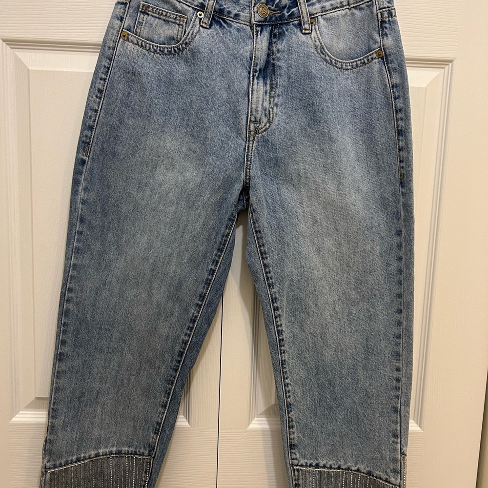 Rock & Roll straight leg capri vintage Y2K blue jeans W29 L 25